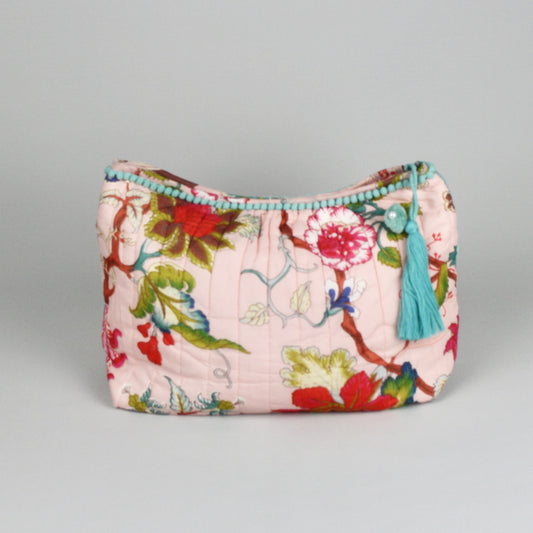 Pink Exotic Flower Toiletries Bag