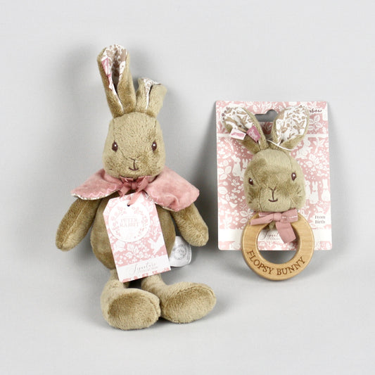 Heritage Flopsy Bunny Gift Set - Soft Toy & Rattle