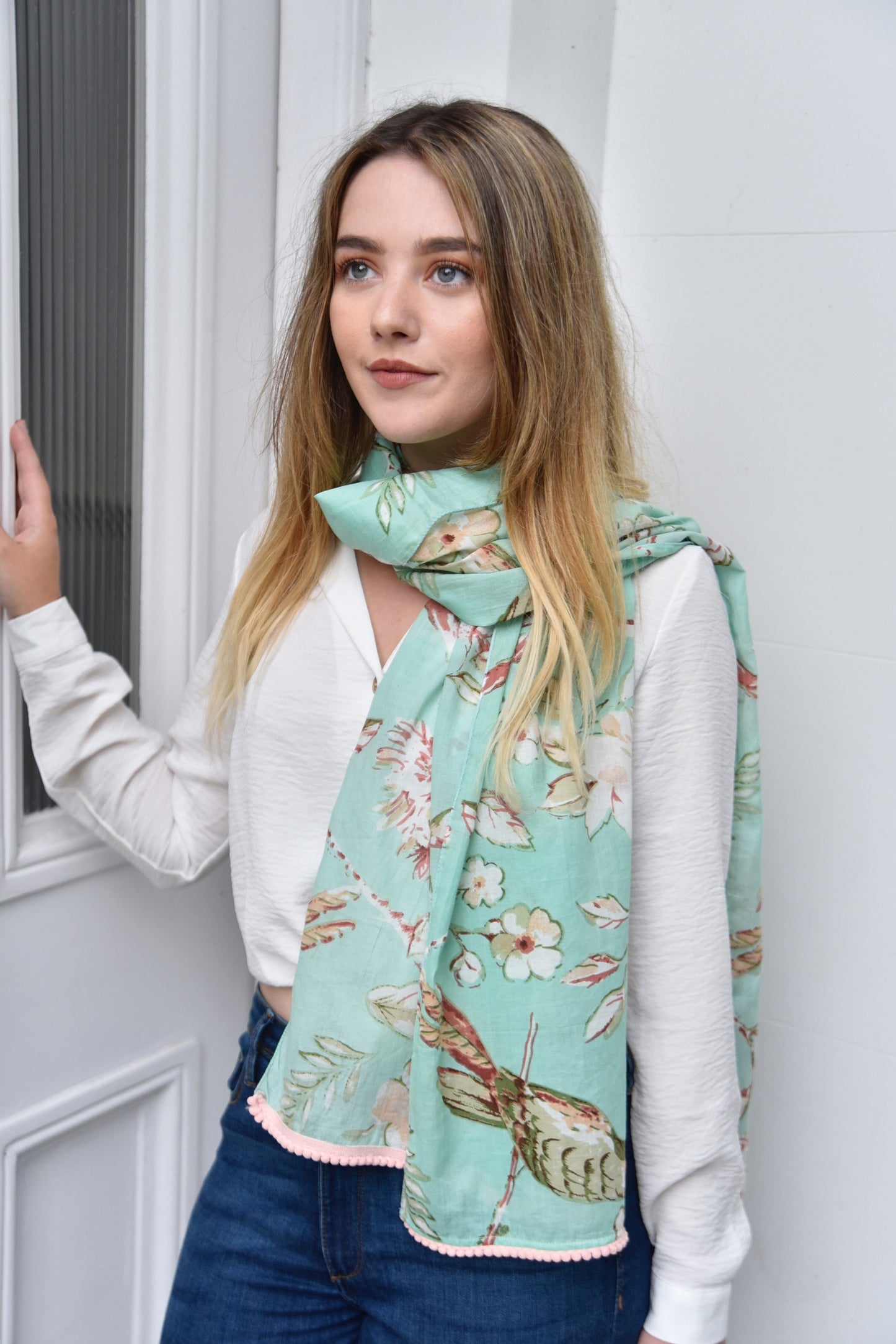 Mint Blossom Scarf