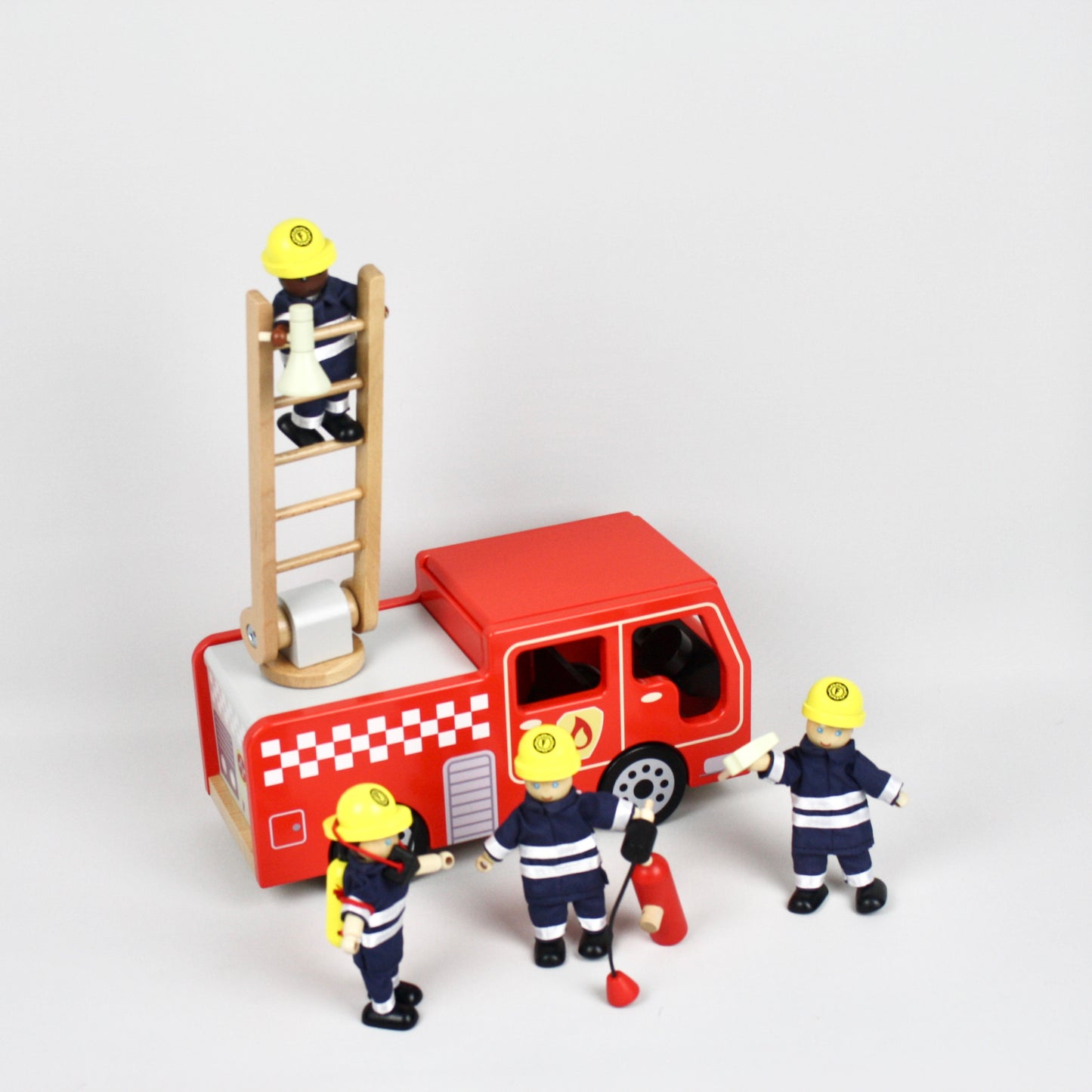 Wooden Fire Engine Set