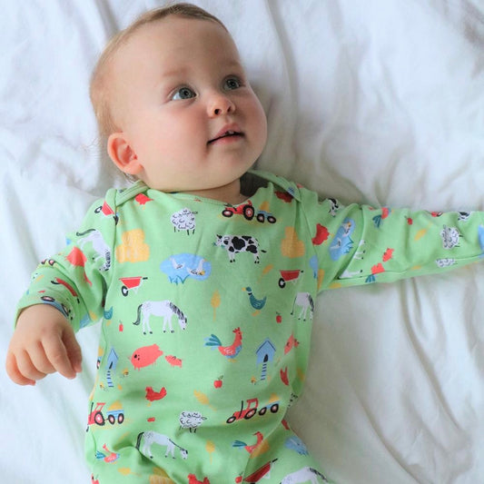 Vintage Farmyard Sleepsuit