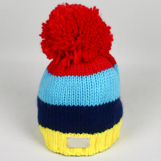 Bright Stripe Bobble Hat