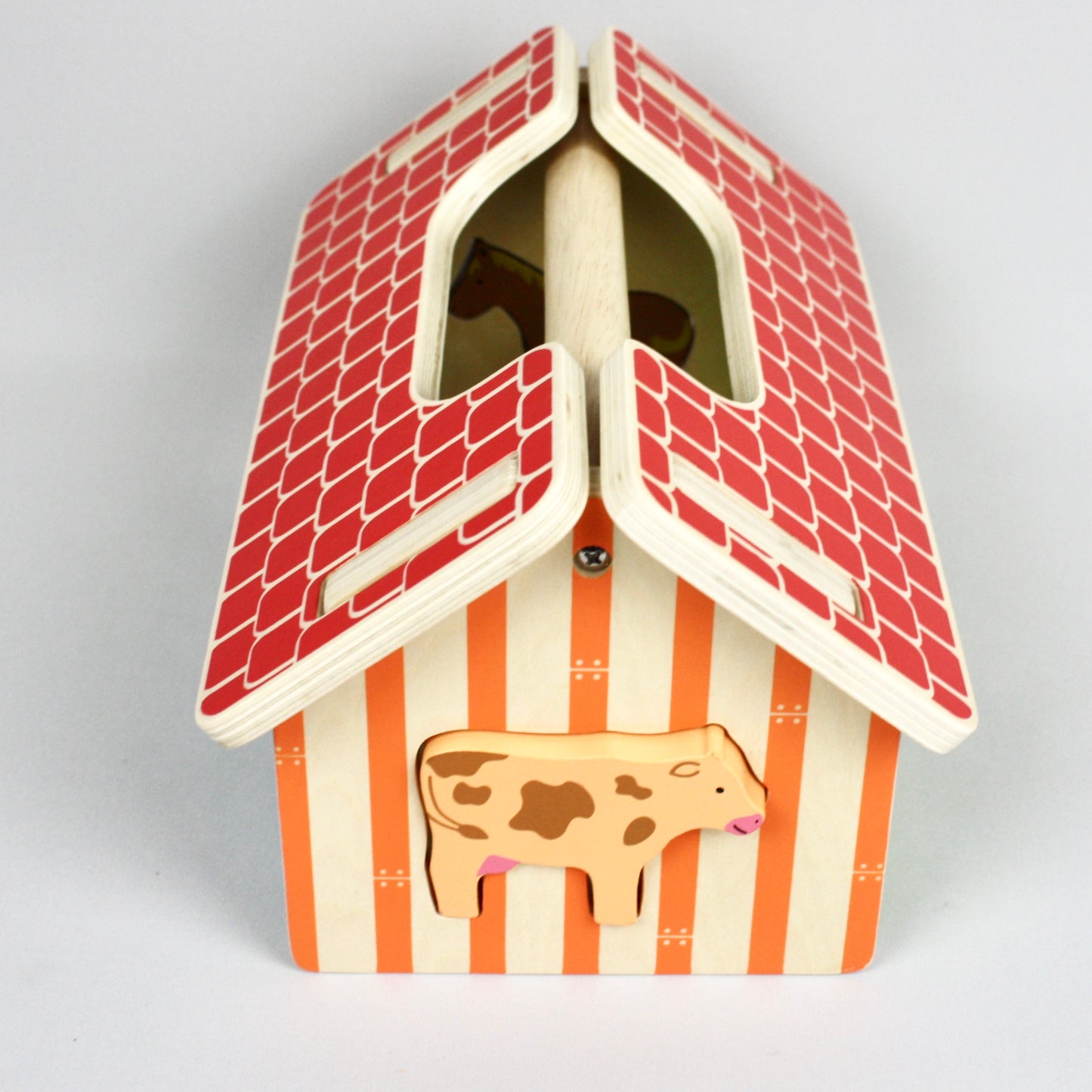 Wooden Barn & Animals Shape Sorter