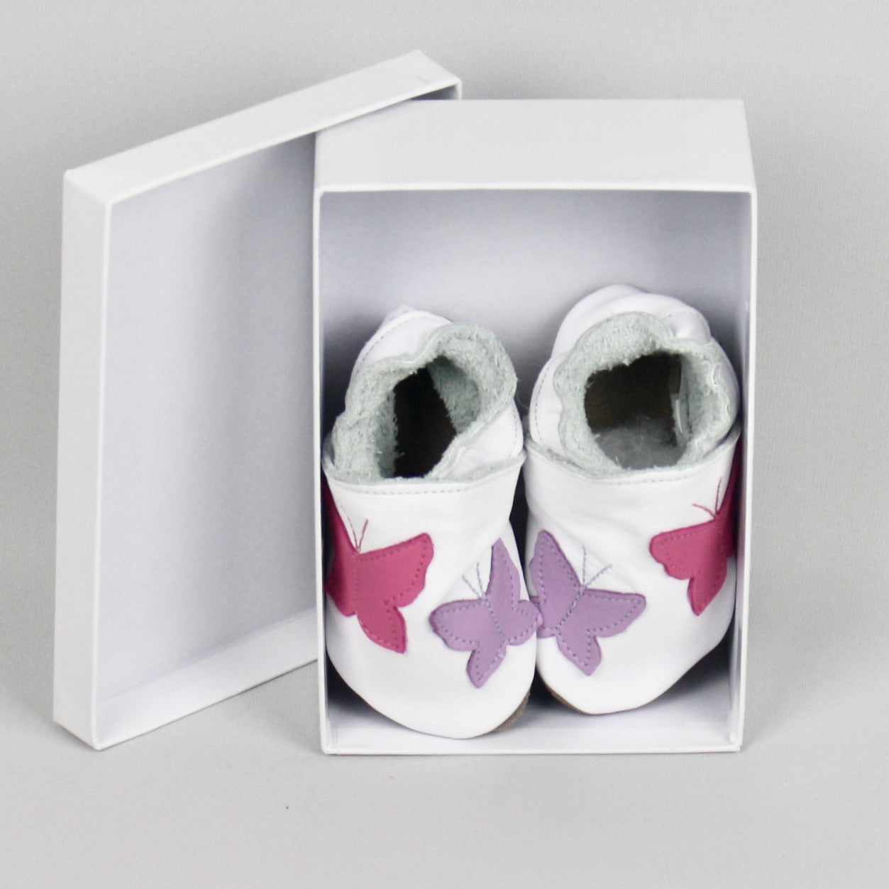 Lilac & Pink Butterly Baby Shoes